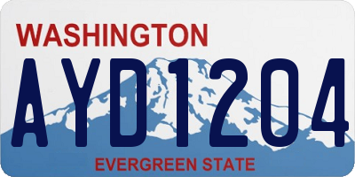 WA license plate AYD1204