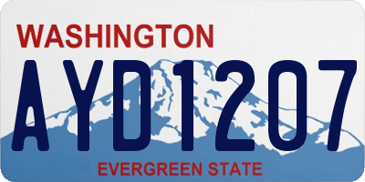 WA license plate AYD1207