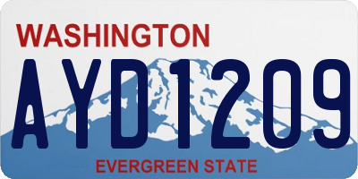 WA license plate AYD1209
