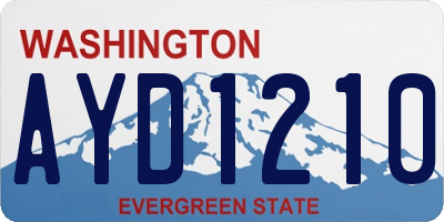 WA license plate AYD1210
