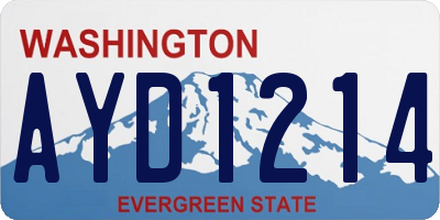 WA license plate AYD1214