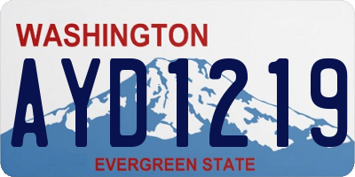 WA license plate AYD1219