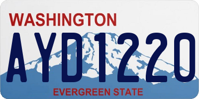 WA license plate AYD1220
