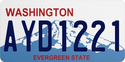 WA license plate AYD1221