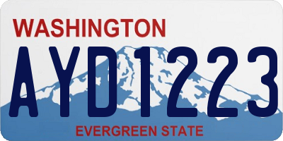 WA license plate AYD1223