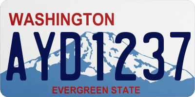 WA license plate AYD1237