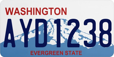 WA license plate AYD1238