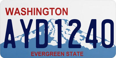 WA license plate AYD1240