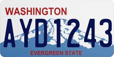 WA license plate AYD1243