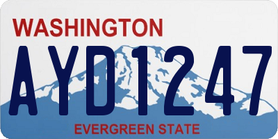 WA license plate AYD1247
