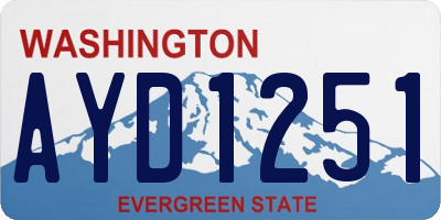 WA license plate AYD1251