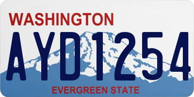 WA license plate AYD1254
