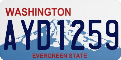 WA license plate AYD1259
