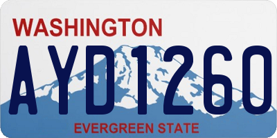 WA license plate AYD1260