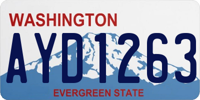 WA license plate AYD1263