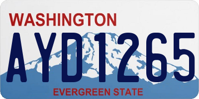 WA license plate AYD1265