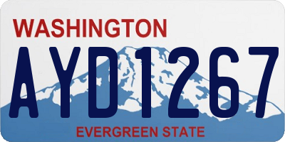 WA license plate AYD1267