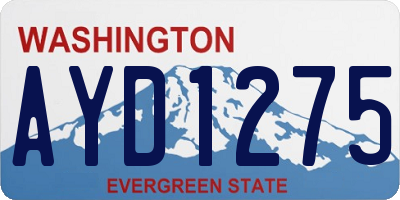WA license plate AYD1275