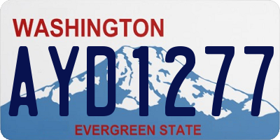 WA license plate AYD1277