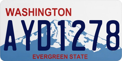 WA license plate AYD1278