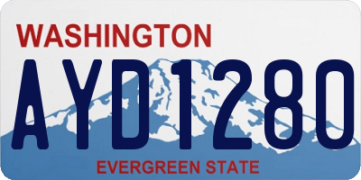 WA license plate AYD1280