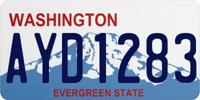 WA license plate AYD1283