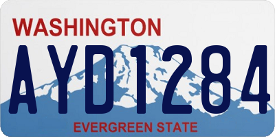 WA license plate AYD1284