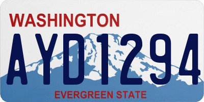 WA license plate AYD1294