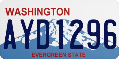 WA license plate AYD1296