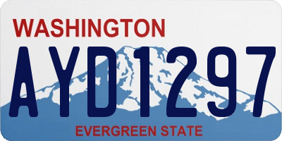 WA license plate AYD1297