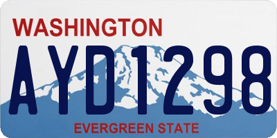 WA license plate AYD1298