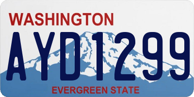 WA license plate AYD1299