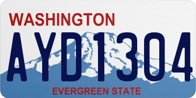 WA license plate AYD1304
