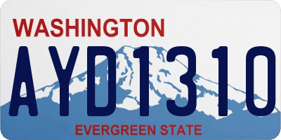 WA license plate AYD1310