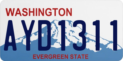 WA license plate AYD1311