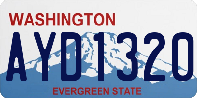 WA license plate AYD1320