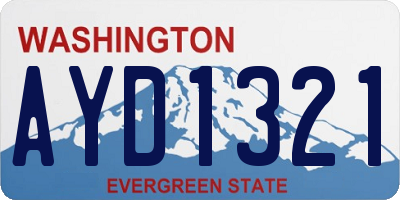 WA license plate AYD1321