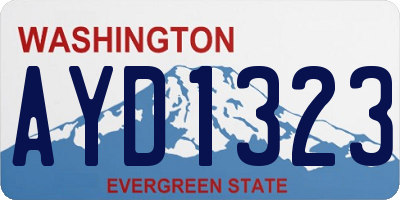WA license plate AYD1323