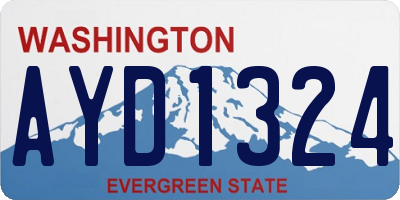 WA license plate AYD1324