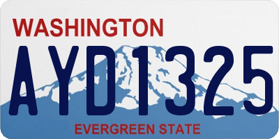 WA license plate AYD1325