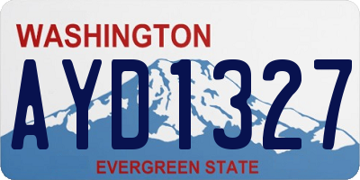 WA license plate AYD1327