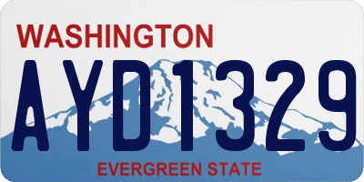 WA license plate AYD1329