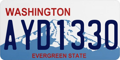WA license plate AYD1330