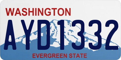 WA license plate AYD1332
