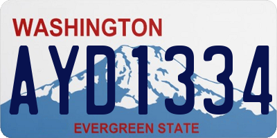 WA license plate AYD1334