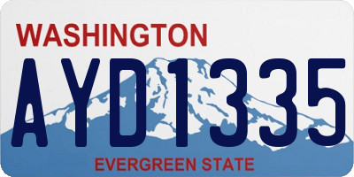 WA license plate AYD1335