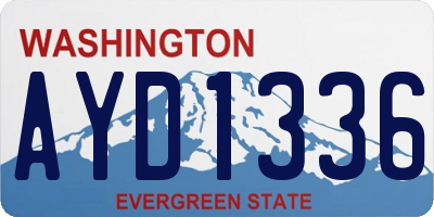 WA license plate AYD1336