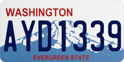 WA license plate AYD1339