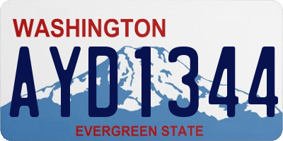 WA license plate AYD1344