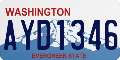 WA license plate AYD1346